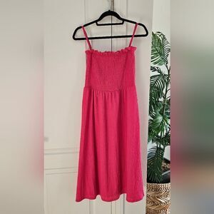 H&m Pink Smocked Dress